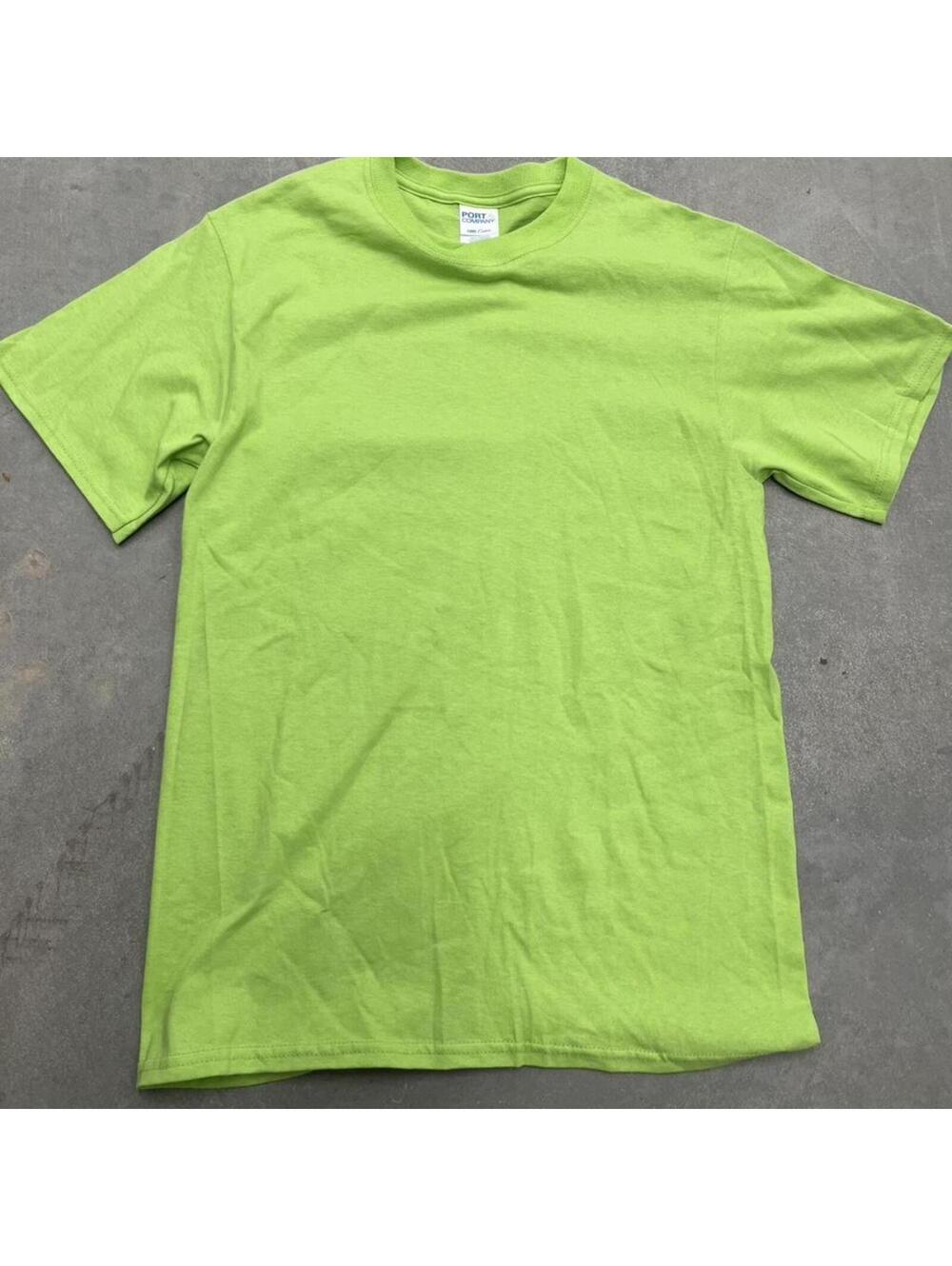 Plain Light Green Mens T Shirt Sized Small by Port & Company